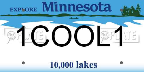 1COOL1 Minnesota License Plate