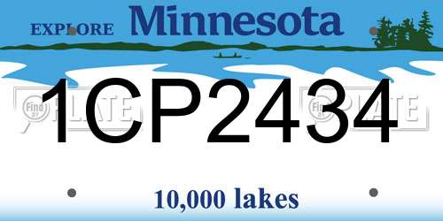 1CP2434 Minnesota License Plate