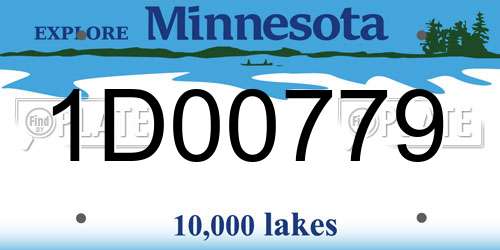 1D00779 Minnesota License Plate