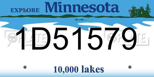 1D51579 Minnesota License Plate