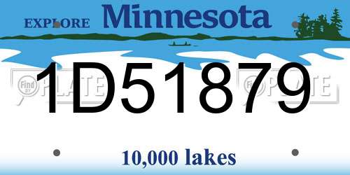 1D51879 Minnesota License Plate