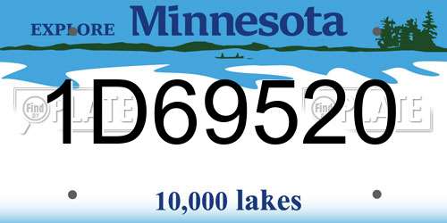 1D69520 Minnesota License Plate