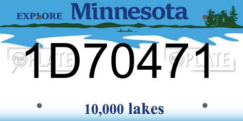 1D70471 Minnesota License Plate