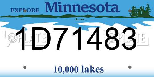 1D71483 Minnesota License Plate