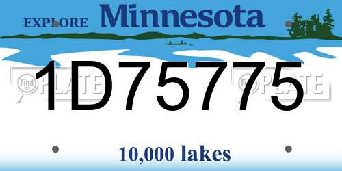 1D75775 Minnesota License Plate