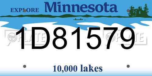 1D81579 Minnesota License Plate