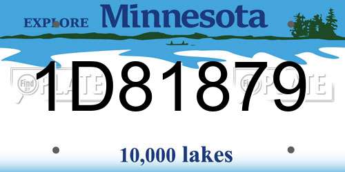 1D81879 Minnesota License Plate