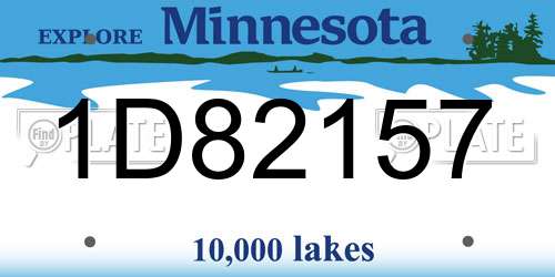 1D82157 Minnesota License Plate