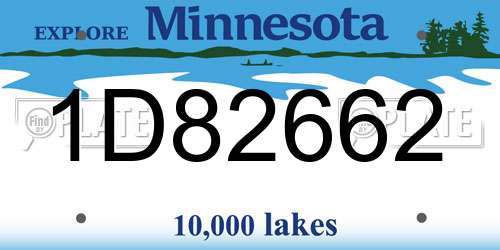 1D82662 Minnesota License Plate