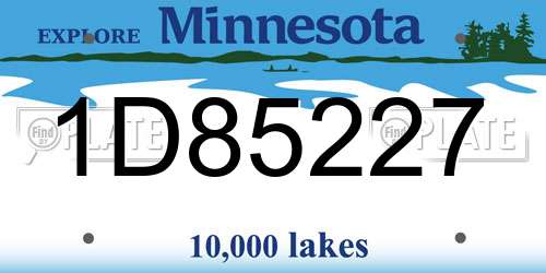 1D85227 Minnesota License Plate
