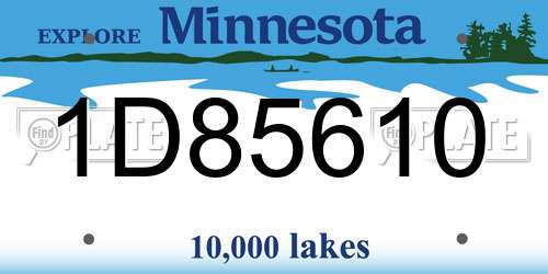 1D85610 Minnesota License Plate