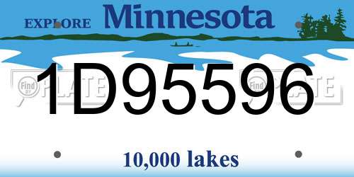 1D95596 Minnesota License Plate