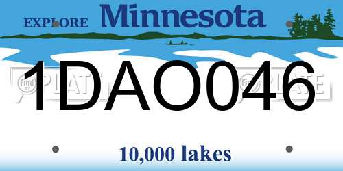 1DAO046 Minnesota License Plate