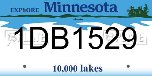 1DB1529 Minnesota License Plate