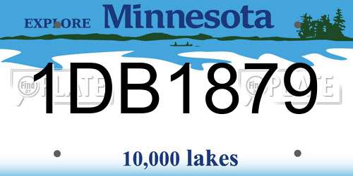 1DB1879 Minnesota License Plate