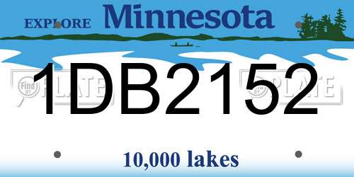1DB2152 Minnesota License Plate