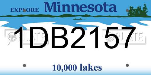 1DB2157 Minnesota License Plate