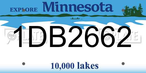 1DB2662 Minnesota License Plate