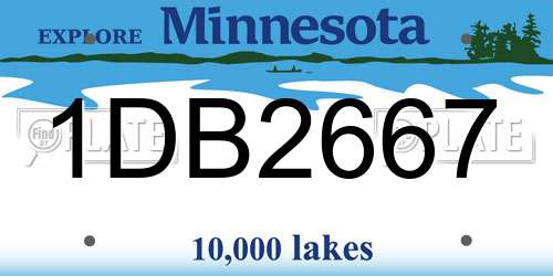 1DB2667 Minnesota License Plate