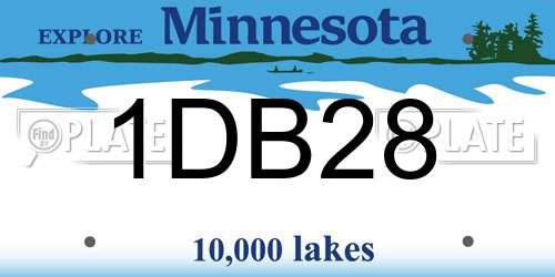 1DB28 Minnesota License Plate