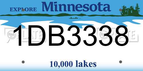 1DB3338 Minnesota License Plate