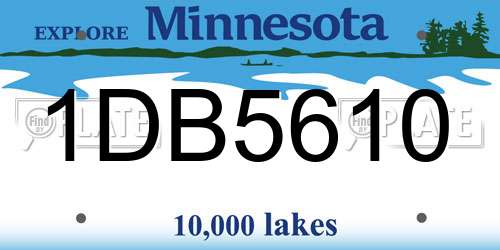 1DB5610 Minnesota License Plate
