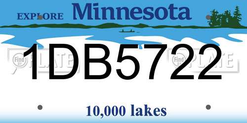 1DB5722 Minnesota License Plate