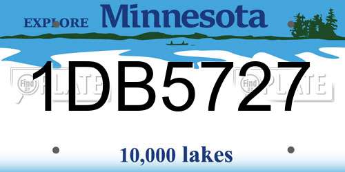 1DB5727 Minnesota License Plate