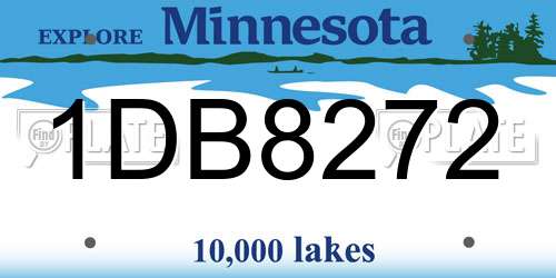 1DB8272 Minnesota License Plate