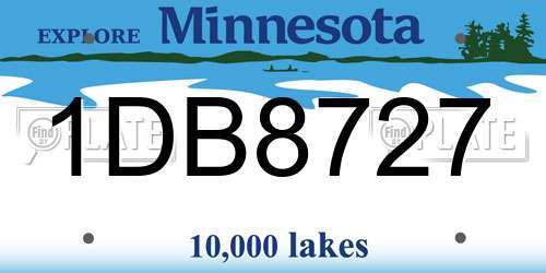 1DB8727 Minnesota License Plate