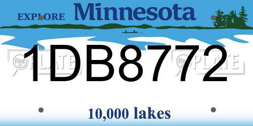 1DB8772 Minnesota License Plate