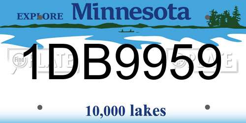 1DB9959 Minnesota License Plate
