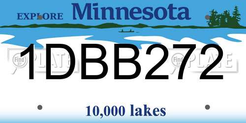 1DBB272 Minnesota License Plate