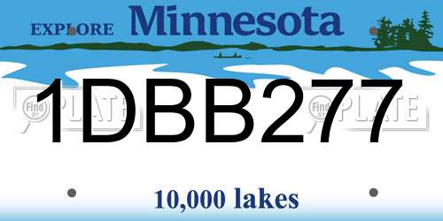 1DBB277 Minnesota License Plate