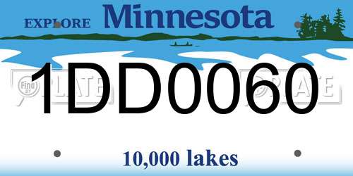 1DD0060 Minnesota License Plate