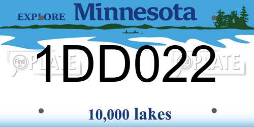 1DD022 Minnesota License Plate