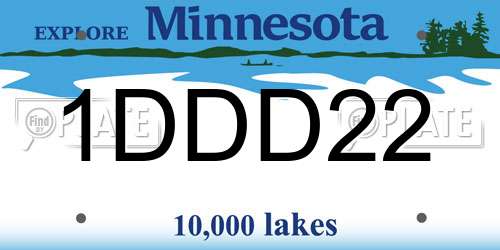 1DDD22 Minnesota License Plate