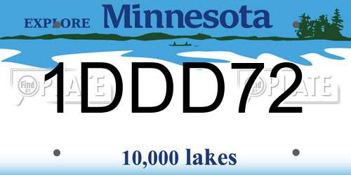 1DDD72 Minnesota License Plate