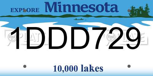 1DDD729 Minnesota License Plate