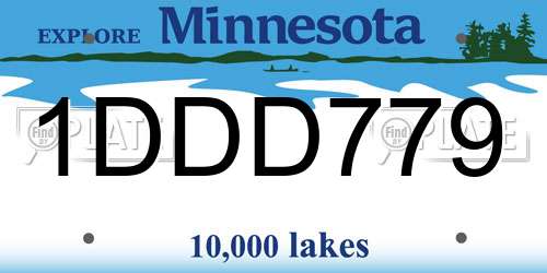 1DDD779 Minnesota License Plate