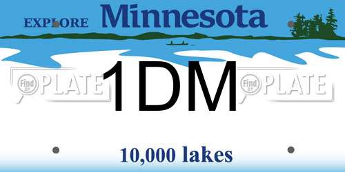 1DM Minnesota License Plate