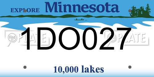 1DO027 Minnesota License Plate