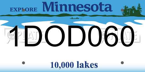 1DOD060 Minnesota License Plate