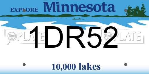 1DR52 Minnesota License Plate
