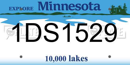 1DS1529 Minnesota License Plate