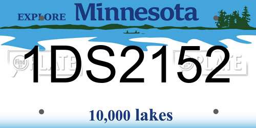 1DS2152 Minnesota License Plate