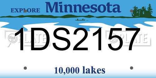1DS2157 Minnesota License Plate