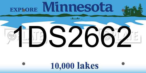 1DS2662 Minnesota License Plate