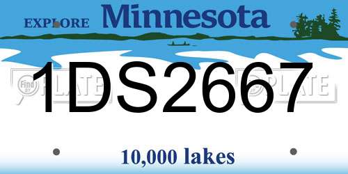 1DS2667 Minnesota License Plate