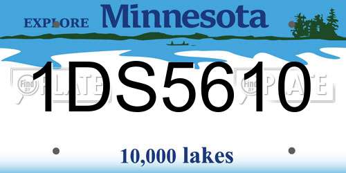 1DS5610 Minnesota License Plate